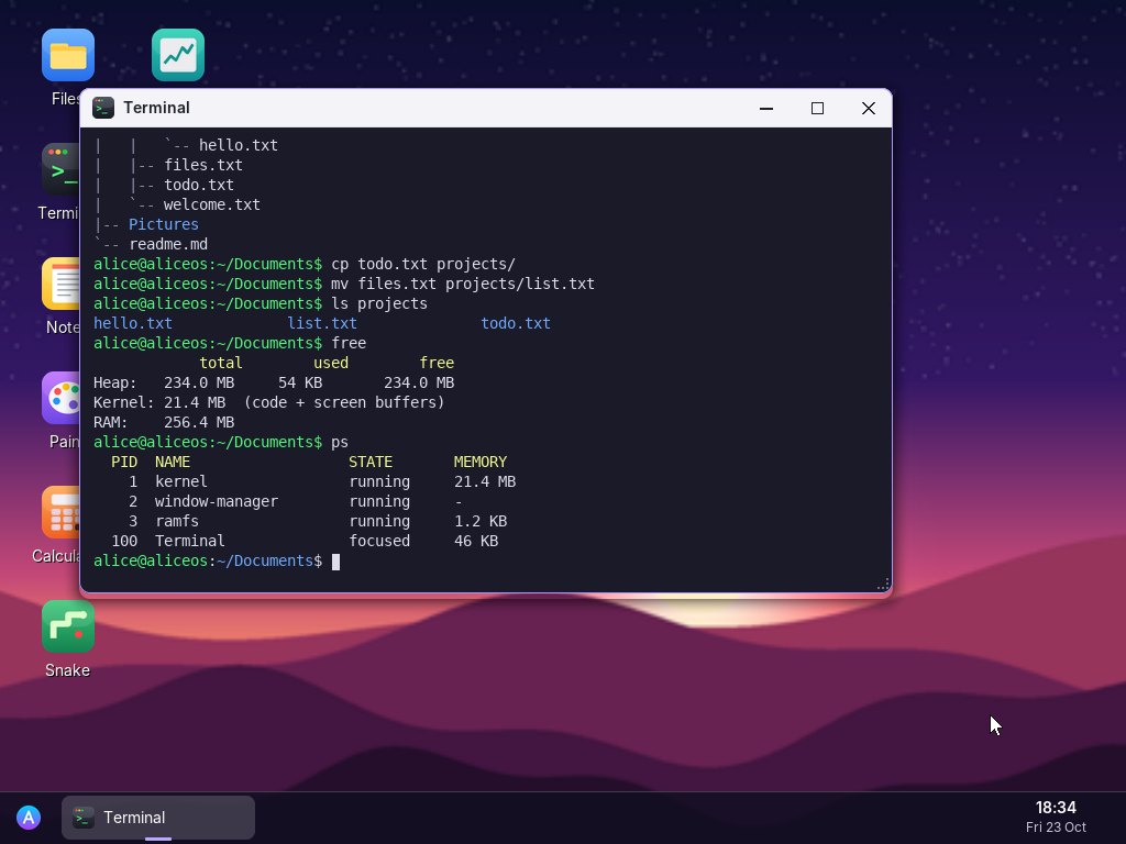 Terminal running Linux-style commands